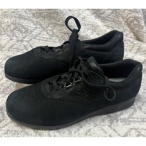 SAS Free Time Women's Walking Shoes Size 10.5 Triple Wide Black Leather Casual